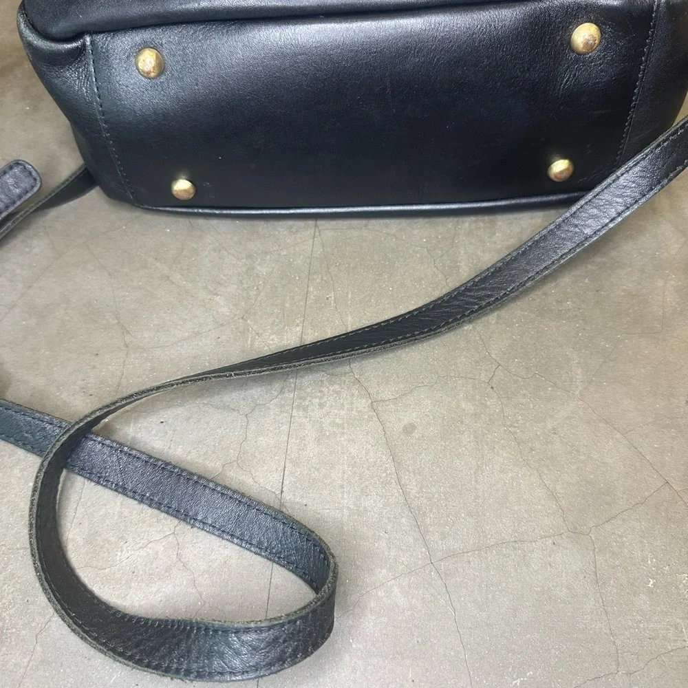 Patricia Nash Black Leather Heritage Collection Ashford Handbag/Crossbody